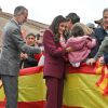 La reina Letizia lució un elegante traje en su visita a Brañosera.