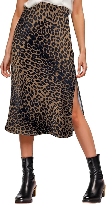 Falda animal print de Amy Babe, disponible en Amazon.