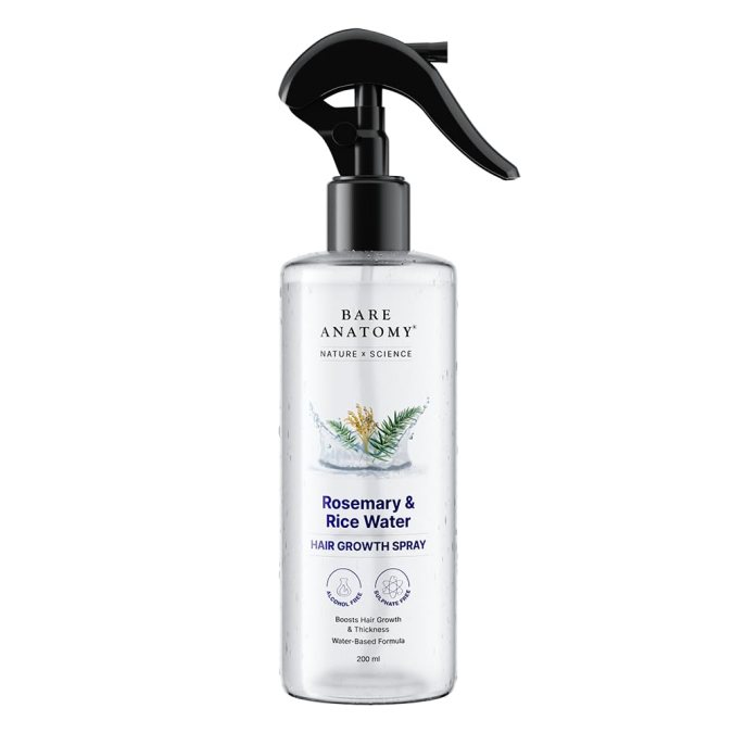 Hair Growth Spray de Bare Anatomy, disponible en Amazon.