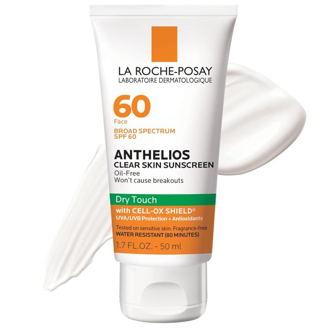 Anthelios Clear Skin Sunscreen de La Roche Posay, disponible en Amazon.